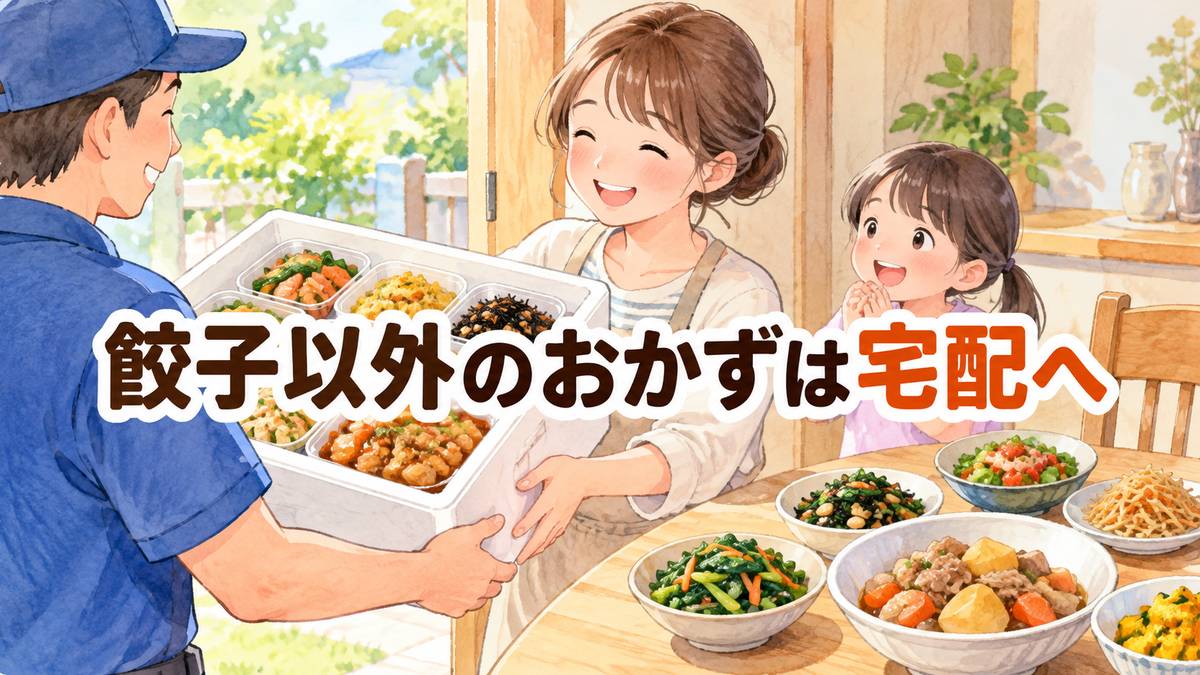 餃子以外のおかずは宅配へ