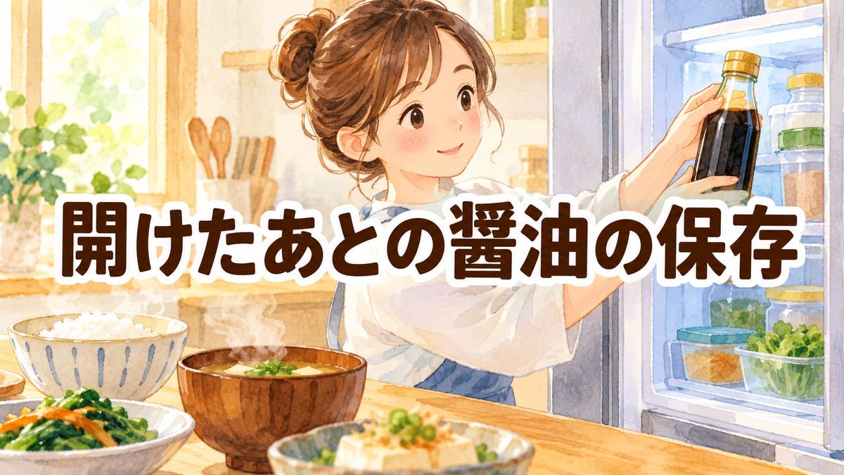 開けたあとの醤油の保存