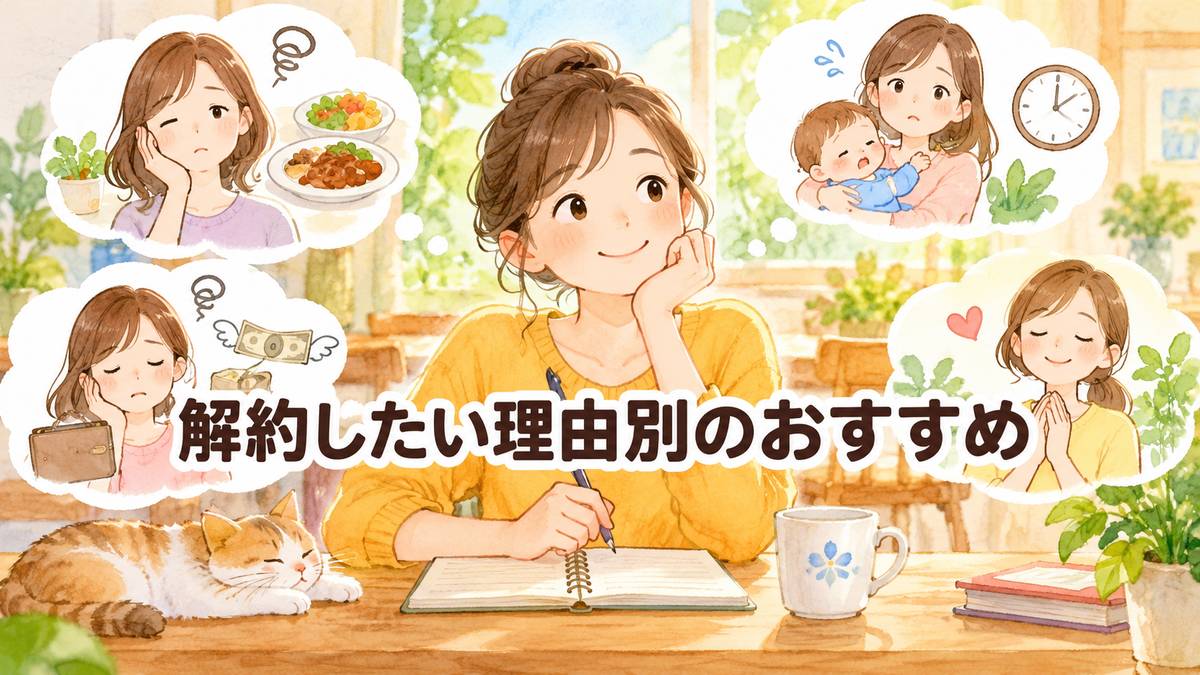 解約したい理由別のおすすめ