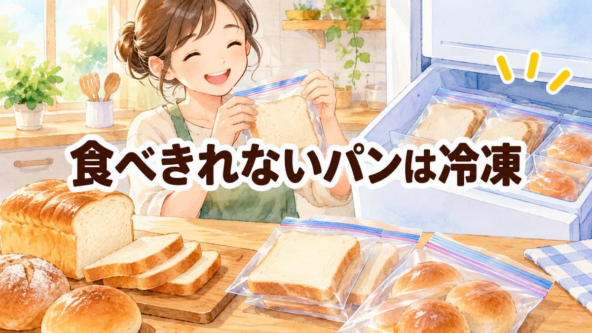 食べきれないパンは冷凍