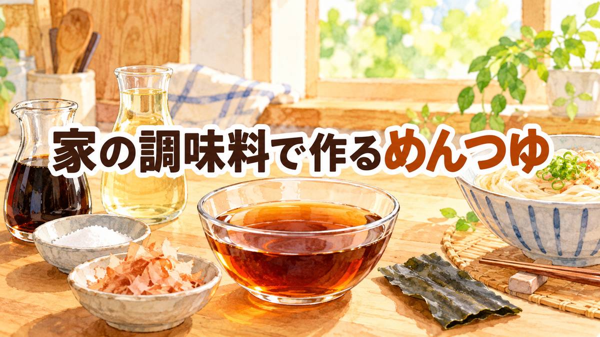 家の調味料で作るめんつゆ