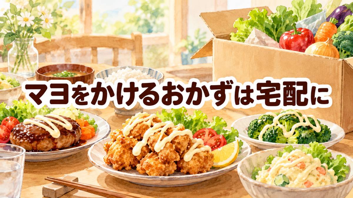マヨをかけるおかずは宅配に