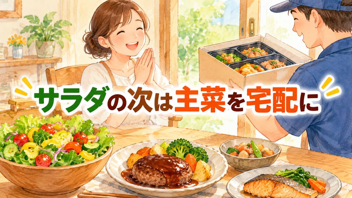 サラダの次は主菜を宅配に